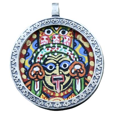 真银纯手绘项链项链西藏唐卡招米