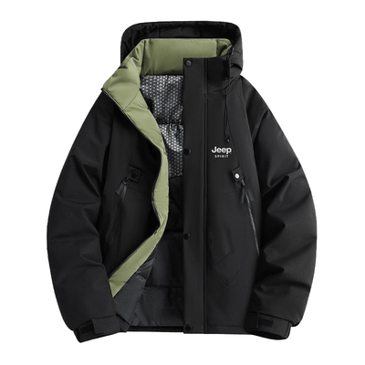 吉普秋冬加厚保暖户外夹克棉衣男