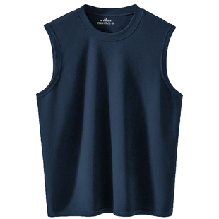 双面德绒保暖背心男秋冬季防寒发热内衣运动打底内穿纯色无袖坎肩