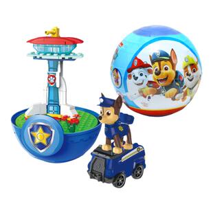 汪汪队扭蛋玩具旺旺队阿奇天回力车巨蛋拼装积木瞭望塔总部全套装