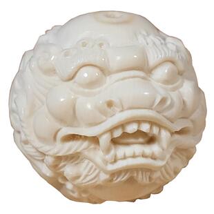 天然猛犸牙雕貔貅珠隔珠顶珠配珠散珠单珠文玩手串圆珠配饰品吊坠