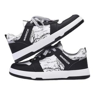 回力男鞋水墨画板鞋冬季2025皮面爆款情侣休闲运动鞋男士潮鞋子男