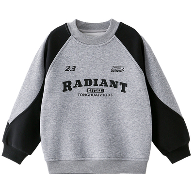 男童加绒卫衣2025冬装新款秋冬款儿童加绒加厚一体绒保暖圆领上衣