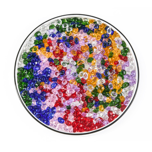 特价小号粉紫黄七彩水晶元宝摆件 家居客厅装饰招财进宝装聚宝盆