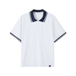 【校园凉风POLO衫】小猪托尼胖男童短袖翻领T恤白色凉感透气学院