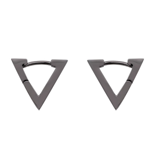 FourPin立体三角形耳扣小众设计感个性气质耳环简约925银耳饰男女