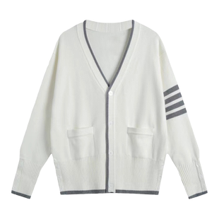 TB开衫男女大码宽松慵懒风针织衫oversize外套奶fufu的毛衣外套tb