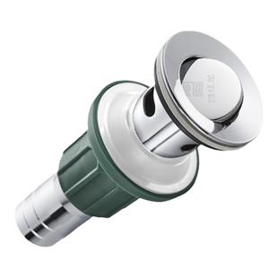 过江龙不锈钢洗脸盆翻板式下水器耐用台上洗手盆通用带溢水孔X019