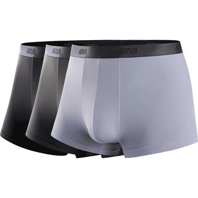 安踏运动内裤男抑菌透气弹力防磨柔软亲肤精梳棉质平角裤四角底裤