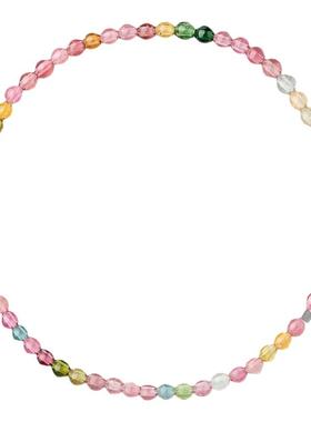 普陀山正品极细天然彩虹碧玺手串手链自制弹力绳叠戴质感礼物转运