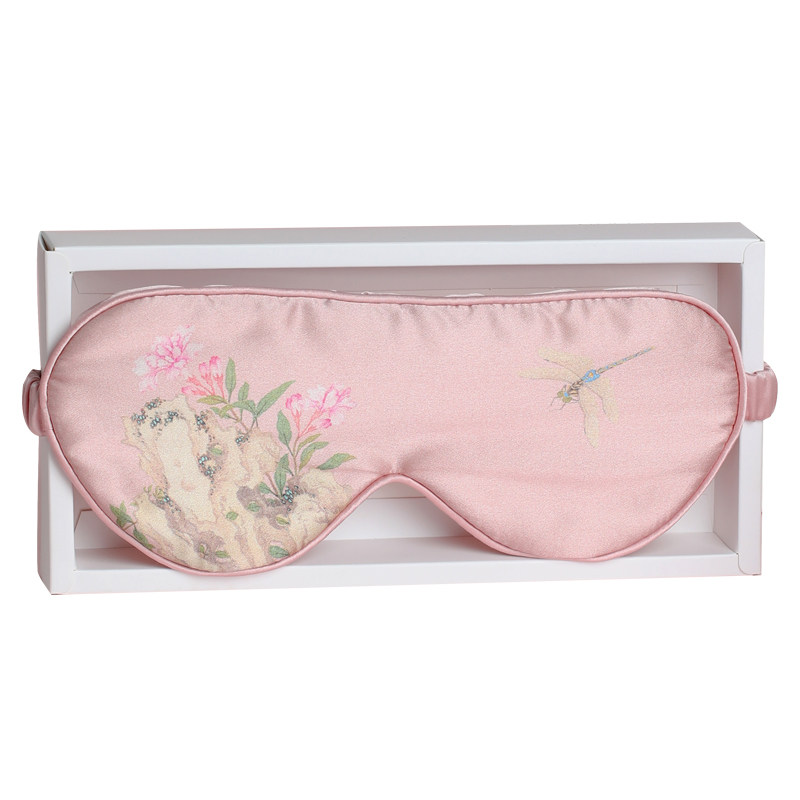 苏州博物馆太湖雪联名款桑蚕丝双面印花睡眠眼罩遮光真丝眼罩礼物