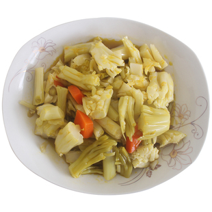 菜花梗酒店餐饮酒席家宴乡厨冷盘凉菜菜花干下饭菜花菜梗泡菜500g