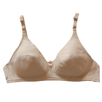 无钢圈内衣透气纯棉简约光面小胸