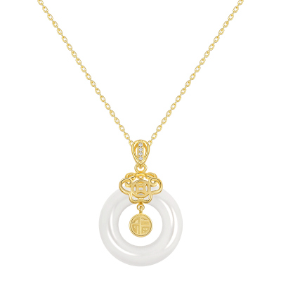 999纯银lnieer白玉女项链送女友