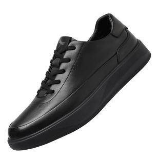 红蜻蜓男鞋秋冬新款男士板鞋真皮软底黑色休闲皮鞋高级感痞帅鞋子