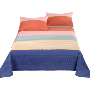 【纯棉斜纹】纯棉床单单件三件套1米8床单磨毛加厚秋冬可裸睡单子