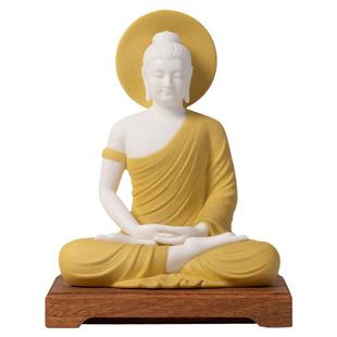 新中式陶瓷佛像释迦摩尼佛大日如来佛阿弥陀佛家居桌面摆件装饰品