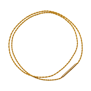 黄金吊坠挂绳女特细1毫米短锁骨链银饰翡翠小玉线挂件横穿项链绳