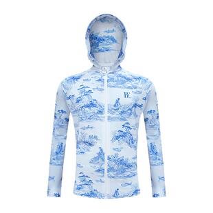 BE范德安新中式系列2026 泳衣夹克青花瓷图案印花长袖速干游泳