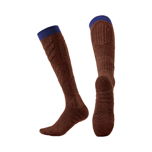 佑美美利奴羊毛滑雪袜女男专业雪山加厚压力专用速干长筒滑雪袜子