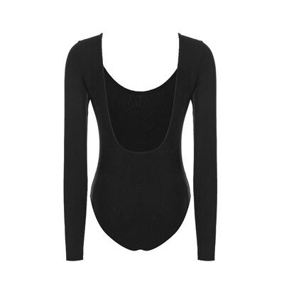 大露背连体衣高弹螺纹穿脱方便