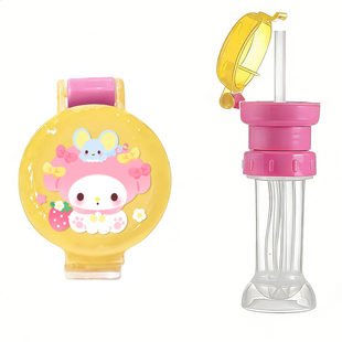 二合一儿童吸管盖杯通用矿泉水饮料喝水瓶盖带吸管转换头同款