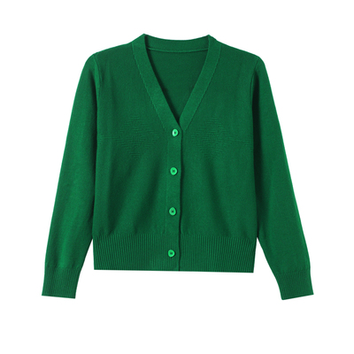 恒源祥妈妈装纯羊毛气质针织开衫