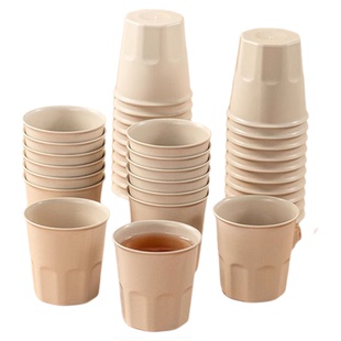 稻壳一次性茶水杯可降解即弃食品级家用加厚耐高温的功夫杯子小号