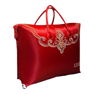 结婚被子收纳袋陪嫁喜被牛津手提袋装棉被的包装袋红色四件套袋子