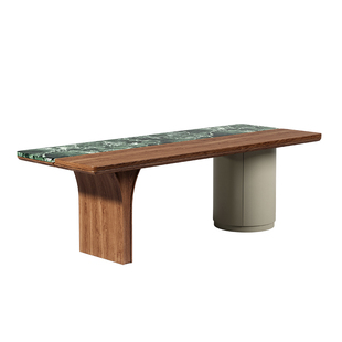 茶桌2025新款高端轻奢现代新中式高级大理石胡桃木拼接式茶桌茶台