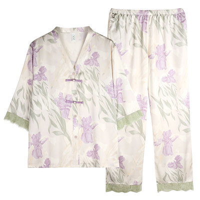 轩靓女士冰丝家居服睡衣
