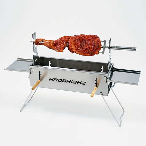 304不锈钢高端羊腿叉烤羊腿羊排烤鸡烧烤专用加粗大号钎子可拆卸