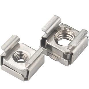 304不锈钢卡式螺母笼式螺帽卡弹铁皮夹母浮动机柜螺丝帽M4M5M6M8