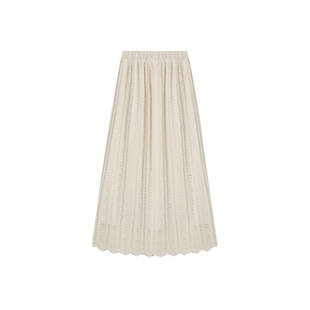 时然大码微胖MM25年冬季女长款高腰显瘦A字裙女遮肉磨毛蕾丝半裙