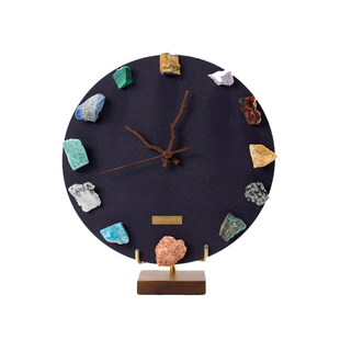 地心引力纯手工定制diy矿石时钟高端装饰摆件家居挂件新年送礼