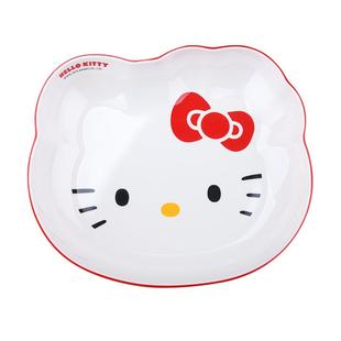 五和卡通餐盘凯蒂猫儿童餐盘不分格家用宝宝饭盘水果早餐盘高颜值