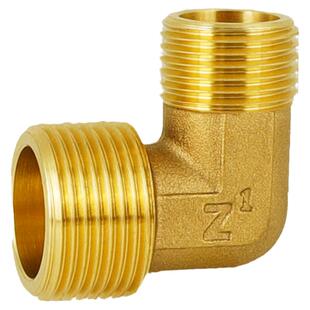 全铜双外丝弯头6分转4分异径90度直角弯头水管1寸变径接头