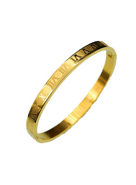 金属不褪色网红18k卡扣手镯情侣