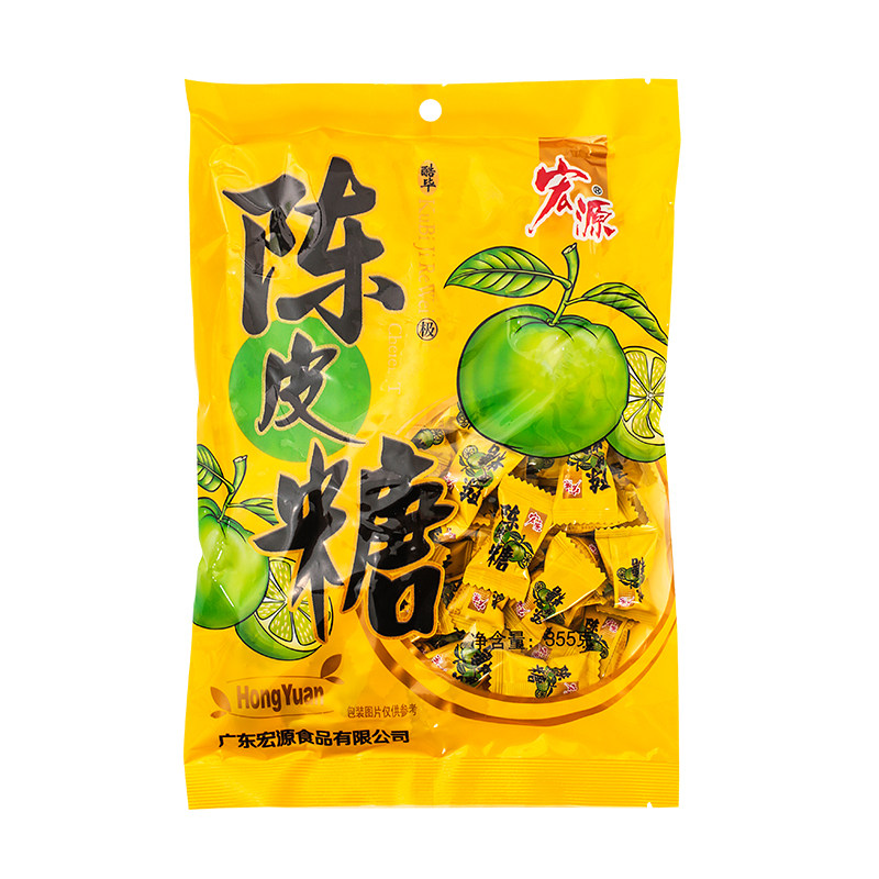 宏源陈皮糖果355g怀旧休闲糖传统糖果