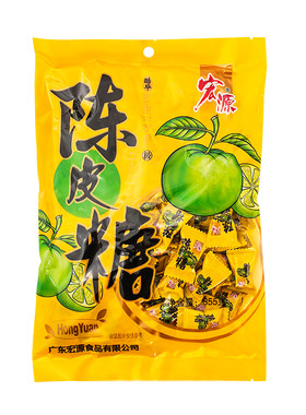 宏源陈皮糖果355g怀旧休闲糖果正品酸甜水果硬糖喜糖