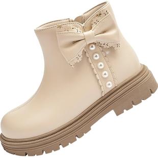 【balaOne】巴拉巴拉童鞋儿童靴子女童马丁靴春秋2026新拜年短靴