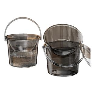 水桶家用储水用加厚塑料桶洗衣手提小水桶学生宿舍用轻奢透明带盖