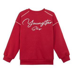 左西童装男童红色加绒卫衣2025新款儿童秋冬外套冬季保暖上衣大童