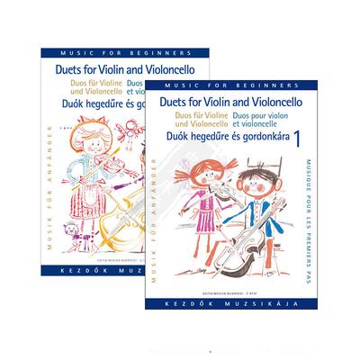 儿童初学者二重奏小提琴和大提琴