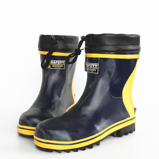 男雨鞋带钢头中筒防砸耐磨劳保安全工作时尚男士春夏橡胶雨靴