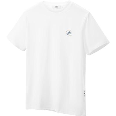 海澜之家凉感针织撞色印花短t男