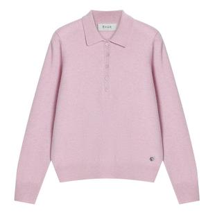 鄂尔多斯1980 女装小翻领羊绒衫秋冬百搭纯色保暖商务休闲针织衫