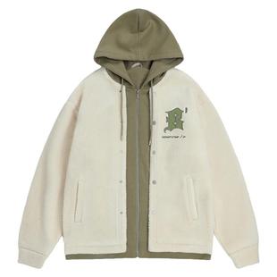 BJHG不计后果假两件棉服男款冬季仿羊羔毛绒外套男装棉袄加厚棉衣