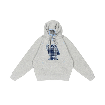 贴布刺绣花边连帽卫衣长袖帽衫