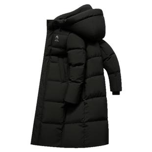 王一博同款鸭鸭零下保暖长款加厚情侣羽绒服男冬季2025新款外套女